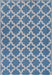 Blue Starry Trellis Area Rug For Indoor Outdoor Use