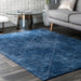 Blue Striped Area Rug 160x230 cm Machine Made in Turkey