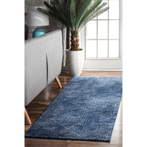 Blue Striped Area Rug 160x230 cm Machine Made in Turkey