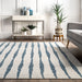 Blue Striped Area Rug for Living Room 160x230 cm