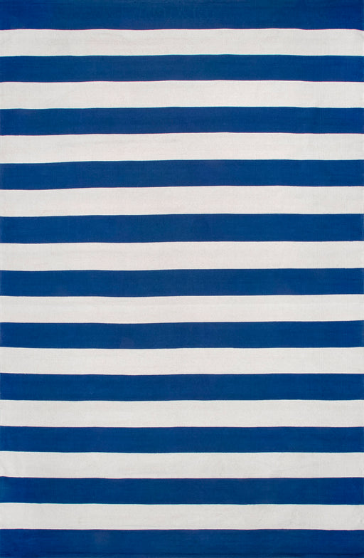 Blue Striped Flatwoven Area Rug 152x244 cm