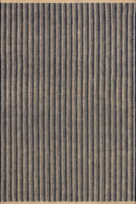 Blue Striped Jute Area Rug 90x150 cm