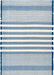 Blue Striped Wool Area Rug for Modern Home Decor