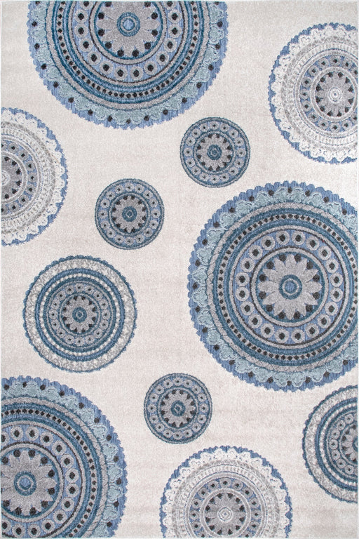 Blue Suzani Area Rug for Indoor and Outdoor Use