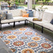 Blue Suzani Indoor Outdoor Area Rug 5x8 Feet