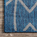 Blue Trellis Flatweave Rug for Indoor and Outdoor Use