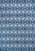 Blue Trellis Flatweave Rug for Indoor and Outdoor Use