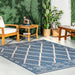 Blue Trellis Indoor Outdoor Area Rug 120x180 cm