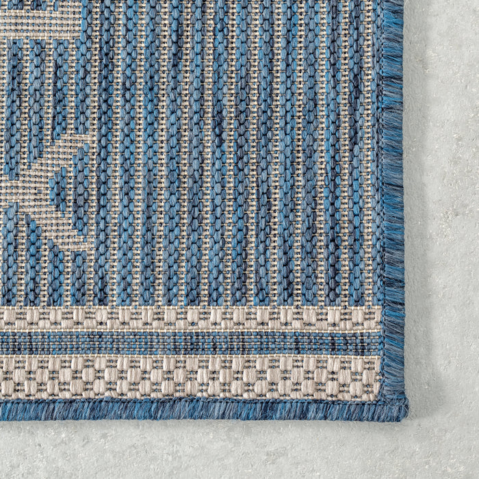 Blue Trellis Indoor Outdoor Area Rug 120x180 cm