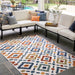 Blue Trellis Indoor Outdoor Area Rug 120x180 cm