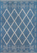 Blue Trellis Indoor Outdoor Area Rug 120x180 cm