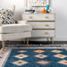 Blue Tribal Vista Tassel Area Rug 50x80 cm