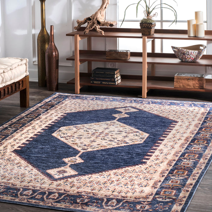 Blue Vintage Medallion Area -matto 150x240 cm