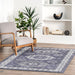 Blue Washable Indoor Outdoor Area Rug 50cm x 76cm