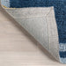 Blue Wool Checked Rug 140x200 cm