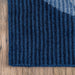 Blue Wool Striped Area Rug 152x244 cm