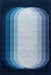 Blue Wool Striped Area Rug 152x244 cm