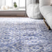 Blue Wrought Iron Trellis Area Rug 120x180 cm