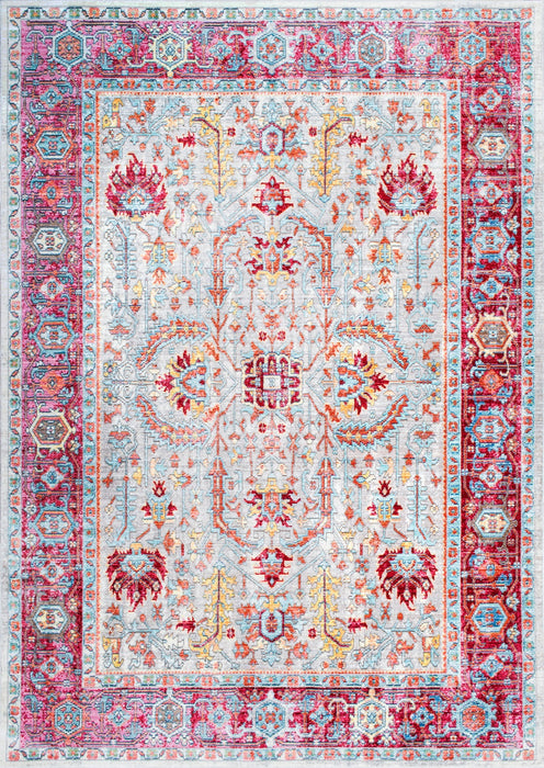 Blush Cartouche Medallion Area Rug 120x180 cm