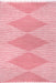 Blush Cotton Diamond Pattern Area Rug 120x180 cm