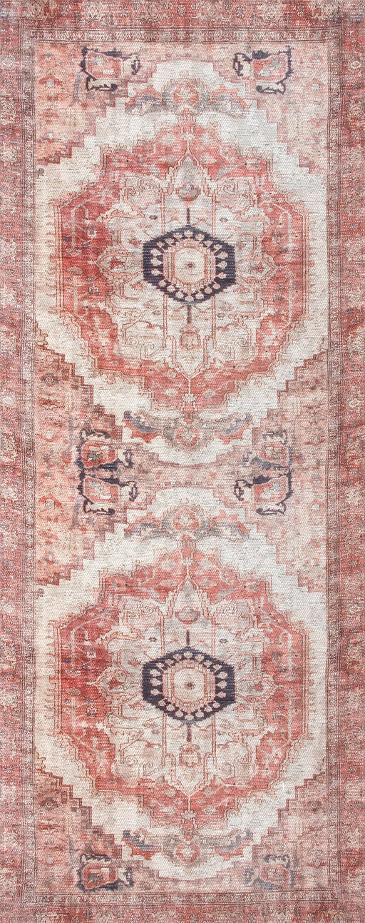 Blush Iris Medallion wasbaar vloerkleed 120x180 cm