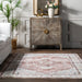 Blush Medallion Machine Washable Area Rug 120x180 cm