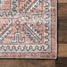 Blush Pink Geometric Medallion Washable Area Rug 120x180 cm