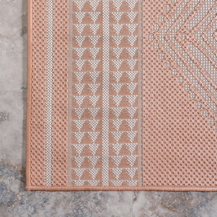 Blush Pink Indoor Outdoor Area Rug 120x180 cm