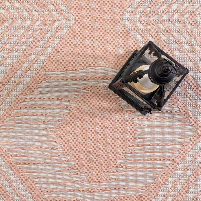 Blush Pink Indoor Outdoor Area Rug 120x180 cm