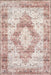 Blush Pink Washable Diamond Medallion Area Rug 140x200 cm