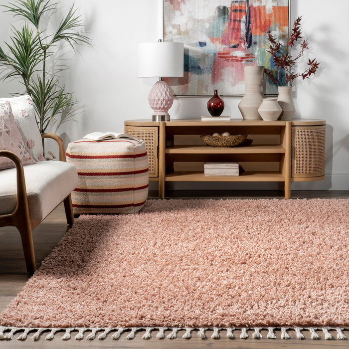 Blush Shag Area Rug 120x180 cm měkká plyšová podlahová krytina