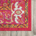 Bohemian Center Medallion Area Rug in Violet Pink