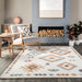 Bohemian Fringed Area Rug 160x230 cm Beige