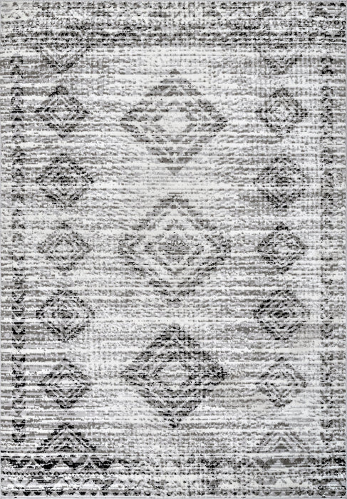 Bohemian Grey Aztec Area Rug 160x230 cm