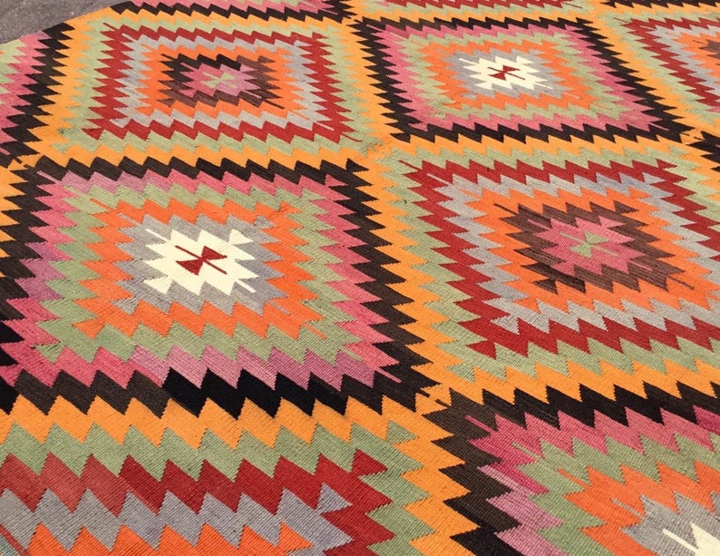 Bohemian Kilim Area -matto 311cm x 202cm monivärinen