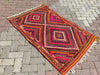 Bohemian Kilim Rug 139.7cm x 92.7cm Handwoven Vintage