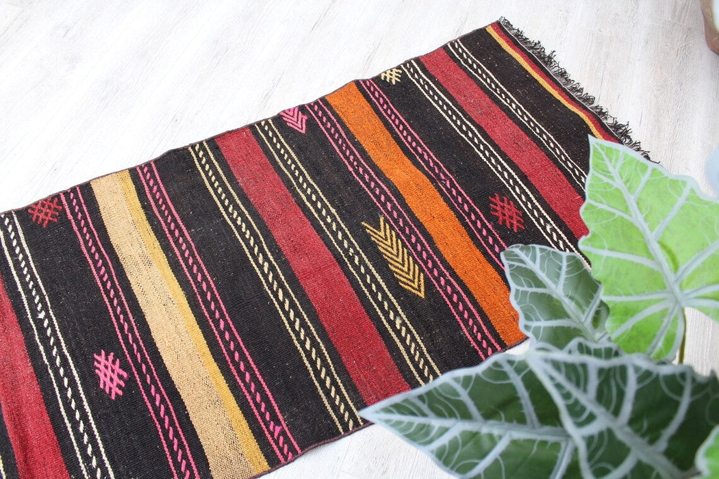 Kilim Runner Quay bohémien, 76 cm x 291 cm, design tradizionale