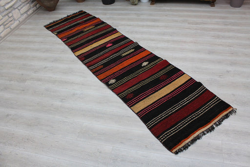 Kilim Runner Quay bohémien, 76 cm x 291 cm, design tradizionale