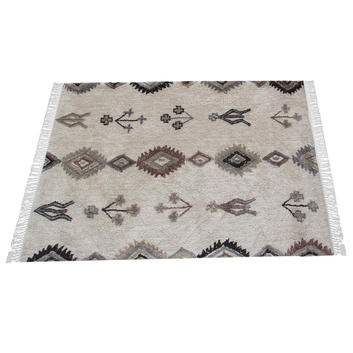 Bohemian Table Tufted Cotton Rug for Subtle Home Decor