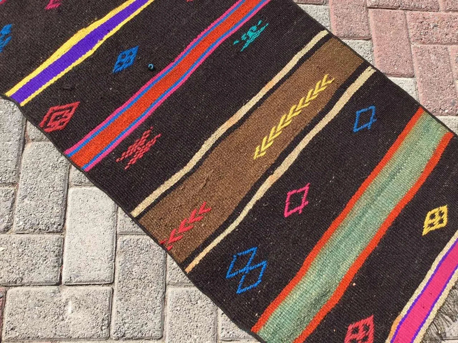 Bohemian Turkish Kilim Juoksumatto 250 cm x 67 cm #297