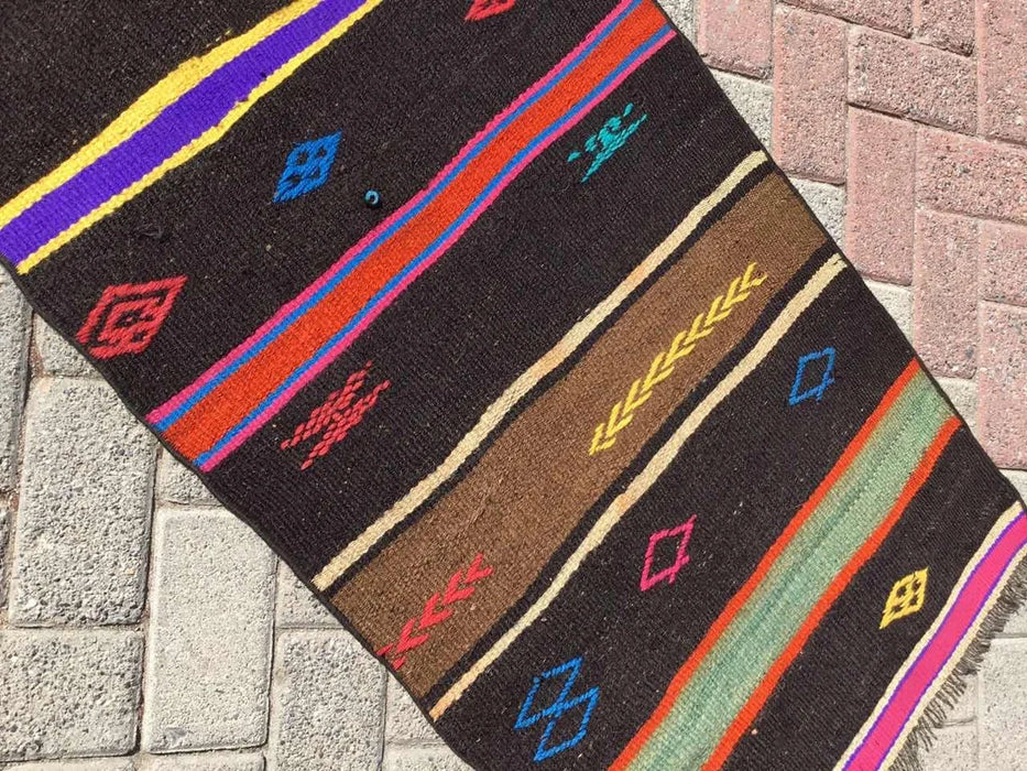 Bohemian Turkish Kilim Juoksumatto 250 cm x 67 cm #297