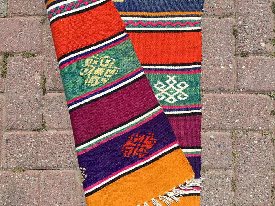 Český turecký koberec Kilim 283 cm x 59 cm