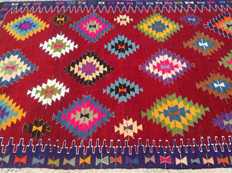 Bohemian Vintage Handwoven Rug 295cm x 180cm