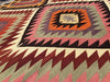 Bohemian Vintage Kilim Rug 126cm x 117cm Handwoven Turkey