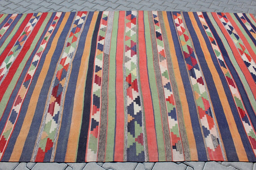 Bohemian Vintage Kilim -matto 206x341 cm Käsintehty villa