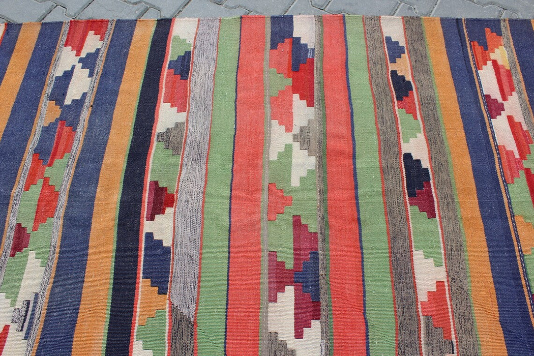 Bohemian Vintage Kilim -matto 206x341 cm Käsintehty villa