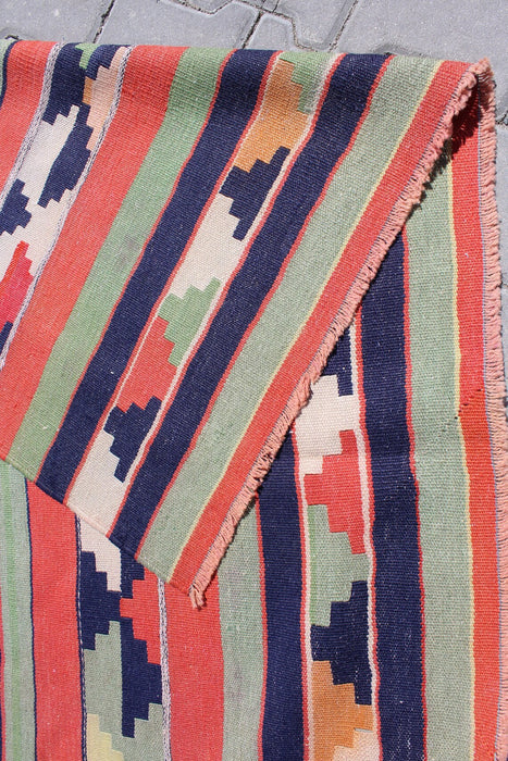 Bohemian Vintage Kilim -matto 206x341 cm Käsintehty villa