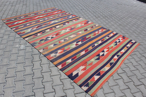 Bohemian Vintage Kilim -matto 206x341 cm Käsintehty villa