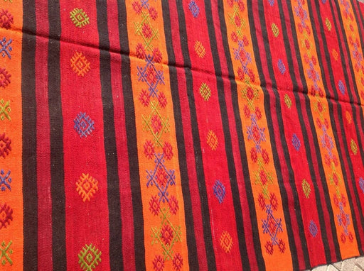 Bohemian Vintage Kilim Rug 348cm x 167cm Handwoven