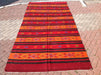 Bohemian Vintage Kilim Rug 348cm x 167cm Handwoven